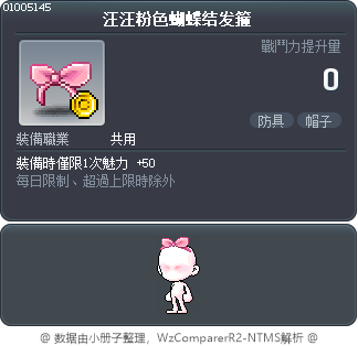 汪汪粉色蝴蝶结发箍 Tooltip