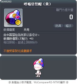 呼啦针织帽（黄） Tooltip