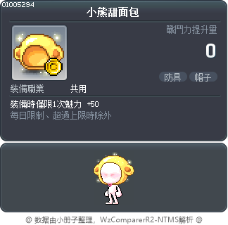 小熊甜面包 Tooltip