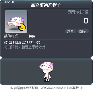 品克缤简约帽子 Tooltip