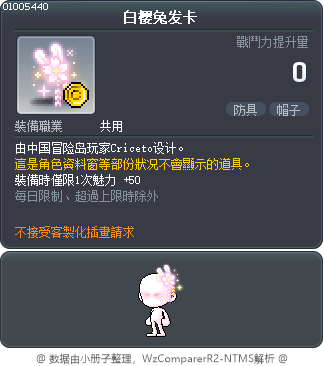 白樱兔发卡 Tooltip