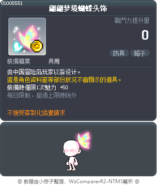 翩翩梦境蝴蝶头饰 Tooltip