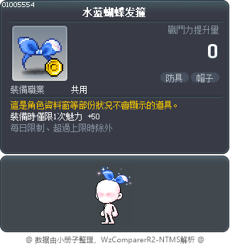 水蓝蝴蝶发箍 Tooltip