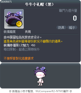 牛牛小礼帽（黑） Tooltip