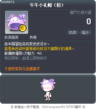 牛牛小礼帽（粉） Tooltip