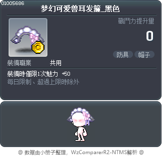 梦幻可爱兽耳发箍_黑色 Tooltip