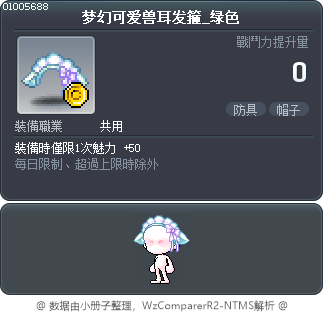 梦幻可爱兽耳发箍_绿色 Tooltip