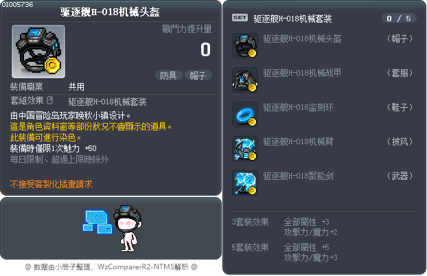 驱逐舰H-018机械头盔 Tooltip