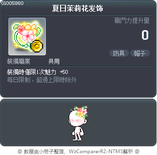 夏日茉莉花发饰 Tooltip