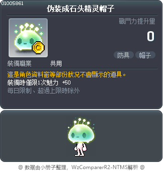伪装成石头精灵帽子 Tooltip
