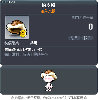 豹皮帽 Tooltip