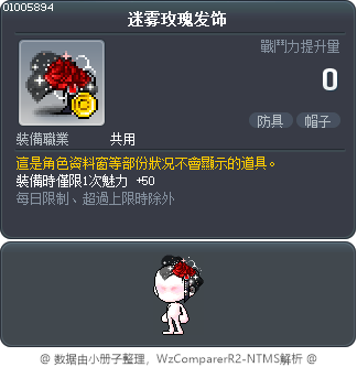 迷雾玫瑰发饰 Tooltip