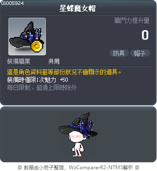 星蝶魔女帽 Tooltip
