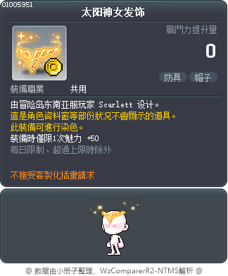 太阳神女发饰 Tooltip