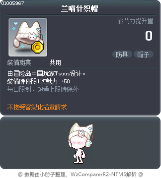 兰喵针织帽 Tooltip