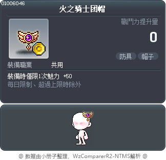 火之骑士团帽 Tooltip