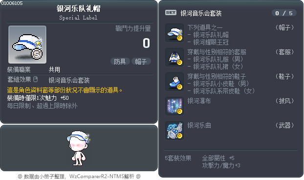 银河乐队礼帽 Tooltip