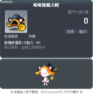 喵喵糖魔法帽 Tooltip
