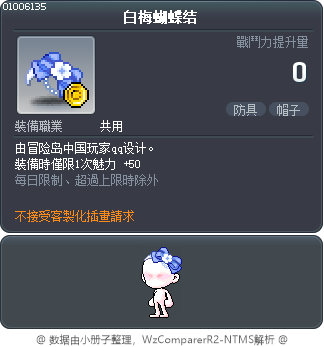 白梅蝴蝶结 Tooltip