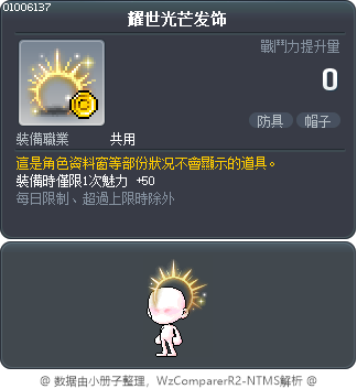 耀世光芒发饰 Tooltip
