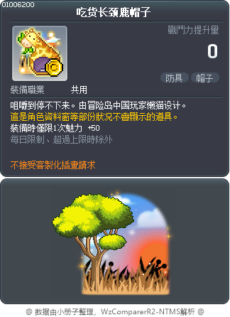 吃货长颈鹿帽子 Tooltip