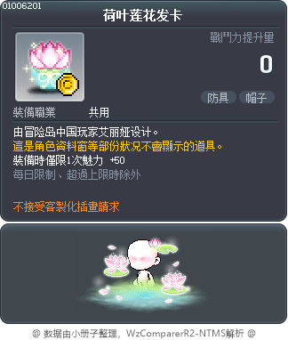 荷叶莲花发卡 Tooltip