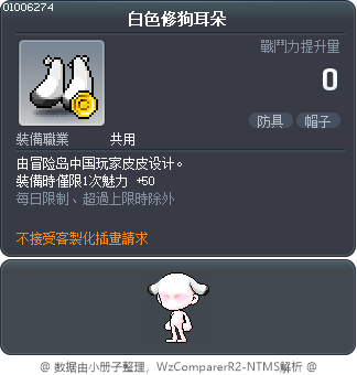 白色修狗耳朵 Tooltip