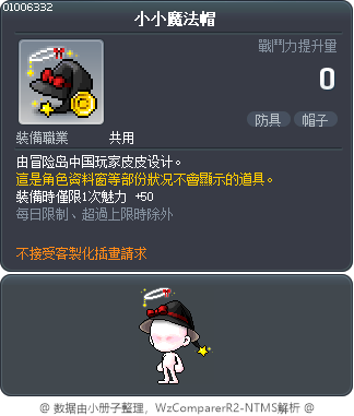 小小魔法帽 Tooltip