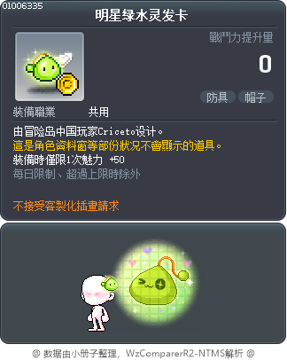 明星绿水灵发卡 Tooltip