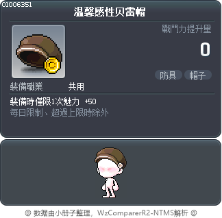 温馨感性贝雷帽 Tooltip