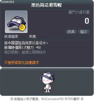 黑色简洁滑雪帽 Tooltip