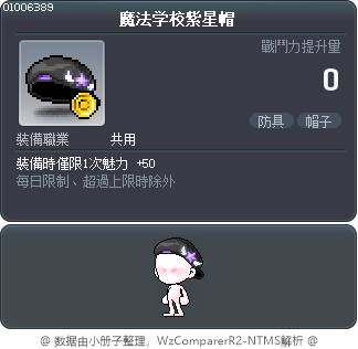 魔法学校紫星帽 Tooltip