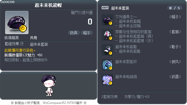 超未来机能帽 Tooltip