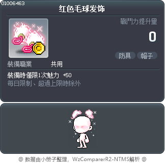 红色毛球发饰 Tooltip