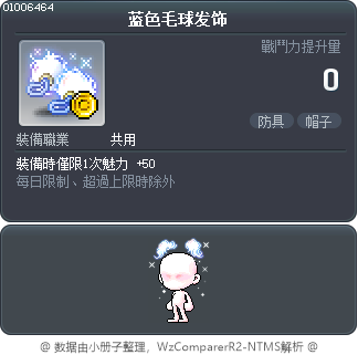 蓝色毛球发饰 Tooltip