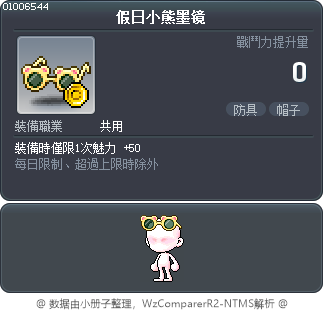 假日小熊墨镜 Tooltip