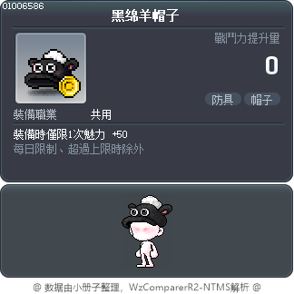 黑绵羊帽子 Tooltip