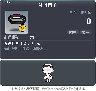 冰球帽子 Tooltip