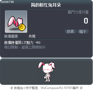 简的粉红兔耳朵 Tooltip