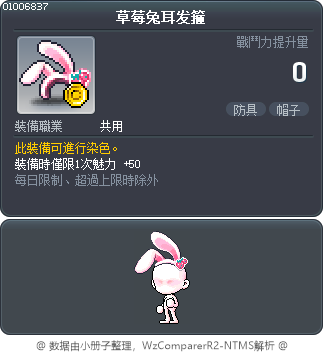 草莓兔耳发箍 Tooltip