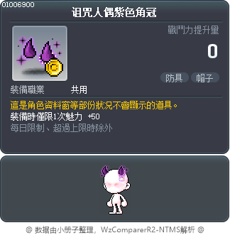 诅咒人偶紫色角冠 Tooltip