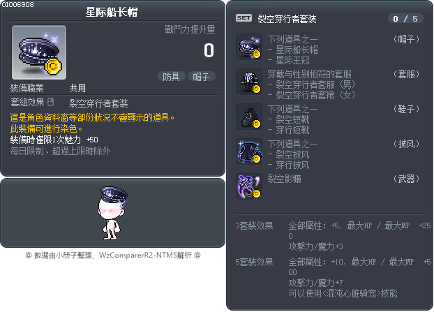 星际船长帽 Tooltip