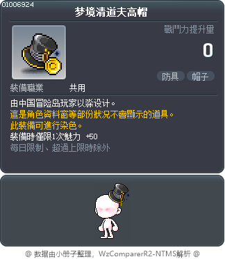 梦境清道夫高帽 Tooltip