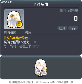 金沙头巾 Tooltip