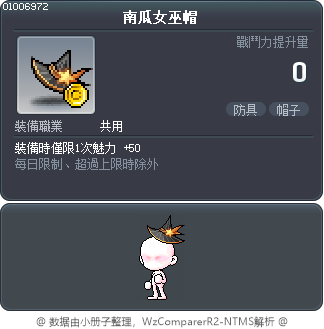 南瓜女巫帽 Tooltip