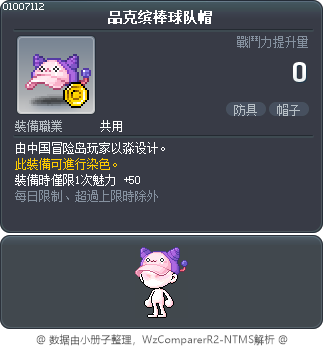 品克缤棒球队帽 Tooltip