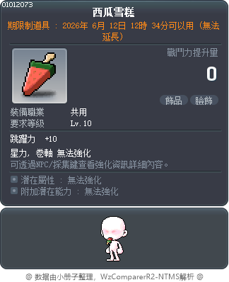 西瓜雪糕 Tooltip