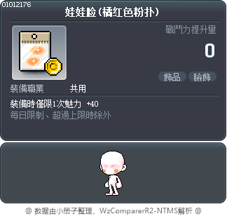 娃娃脸(橘红色粉扑) Tooltip