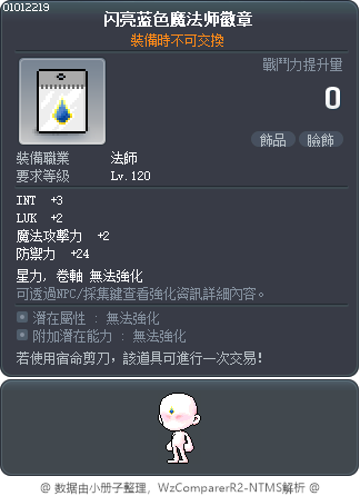 闪亮蓝色魔法师徽章 Tooltip
