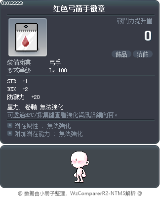 红色弓箭手徽章 Tooltip